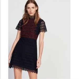 Sandro “Danny” contrasting lace dress Size 1 NWOT